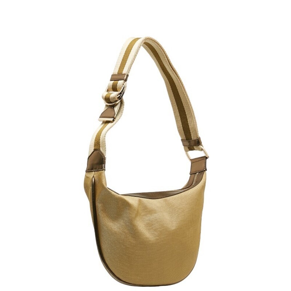 Gucci Canvas Gold Hobo Leather Shoulder Bag